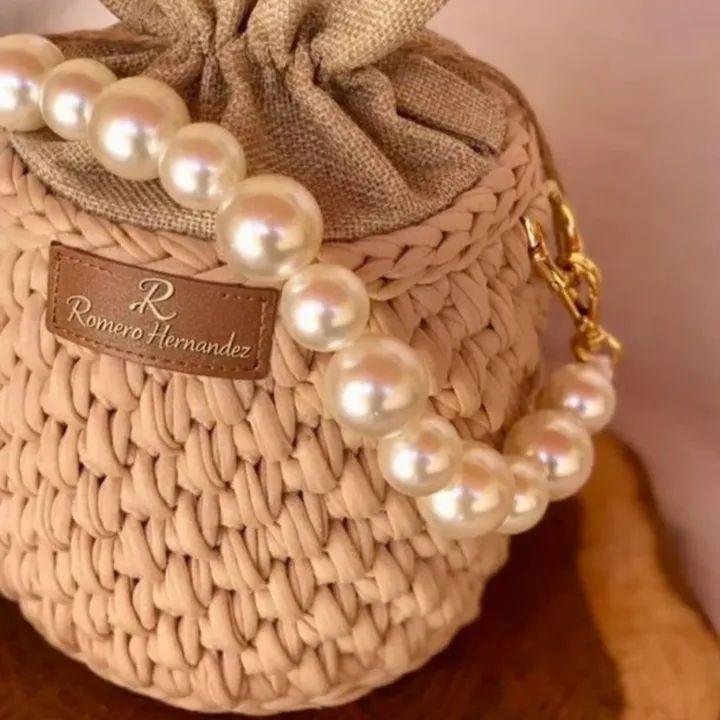Bolso Mini Bucket Perlas